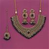 Antique Moti Necklace With Mehndi Plating