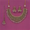 Antique Moti Necklace With Mehndi Plating