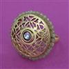 Antique Adjustable Ring With Mehndi Plating