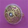 Antique Adjustable Ring With Mehndi Plating