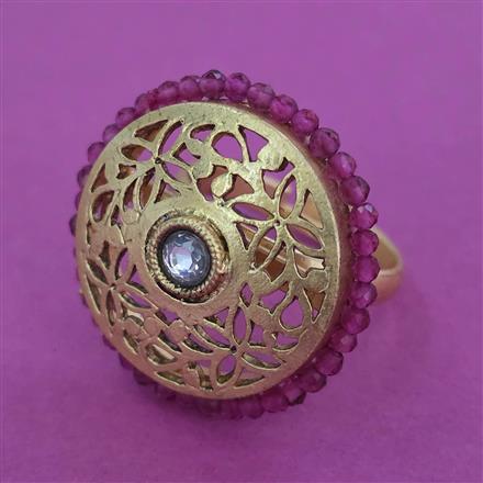 Antique Adjustable Ring With Mehndi Plating