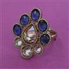 Antique Adjustable Ring With Mehndi Plating