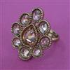 Antique Adjustable Ring With Mehndi Plating