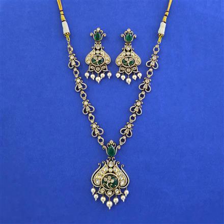 Kundan Moti Necklace With Victorian Plating