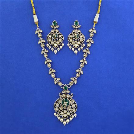 Kundan Moti Necklace With Victorian Plating