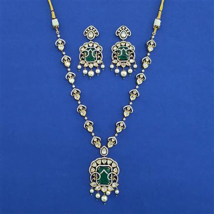 Kundan Moti Necklace With Victorian Plating
