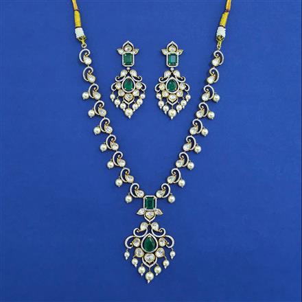 Kundan Moti Necklace With Victorian Plating