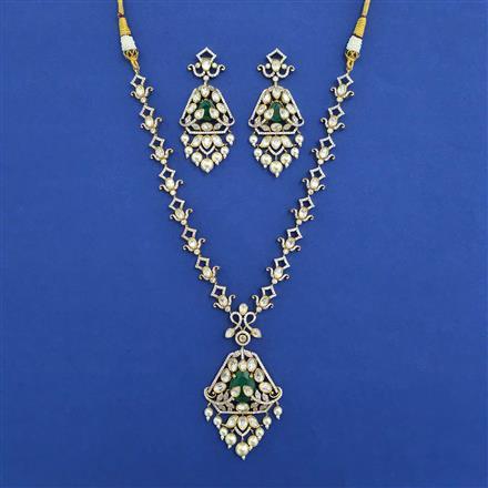 Kundan Moti Necklace With Victorian Plating
