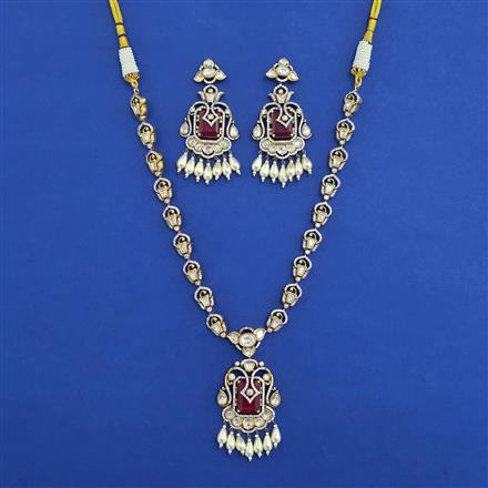 Kundan Moti Necklace With Victorian Plating