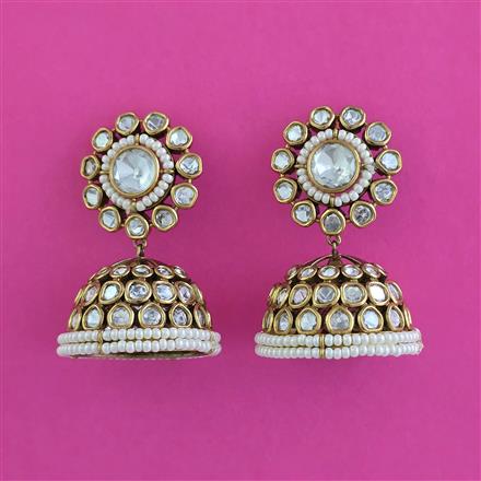Kundan Jhumki With Victorian Plating