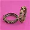 Kundan Openable Bangles With Victorian Plating