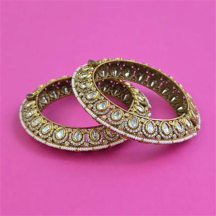 Kundan Openable Bangles With Victorian Plating