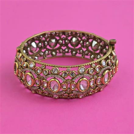 Kundan Openable Bangles With Victorian Plating