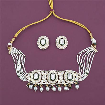 Kundan Moti Necklace With Carat Plating