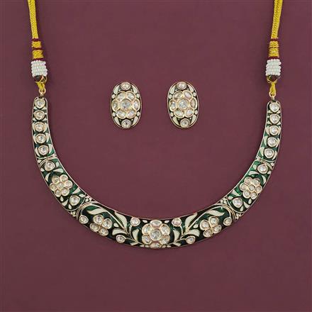 Kundan Meenakari Necklace With Carat Plating
