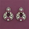 Kundan Classic Earring With Mehndi Plating