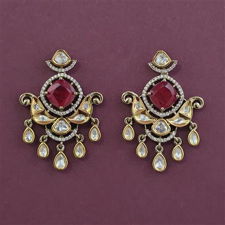 Kundan Classic Earring With Victorian Plating