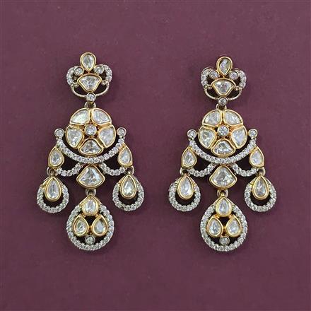 Kundan Classic Earring With Victorian Plating