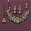 Antique Pearl Necklace With Mehndi Plating