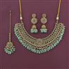 Antique Pearl Necklace With Mehndi Plating