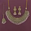 Antique Pearl Necklace With Mehndi Plating