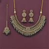 Antique Pearl Necklace With Mehndi Plating