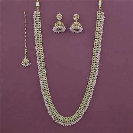 Antique Long Necklace With Mehndi Plating