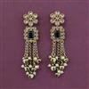 Antique Pearl Earring With Mehndi Plating