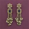 Antique Pearl Earring With Mehndi Plating