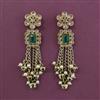 Antique Pearl Earring With Mehndi Plating