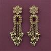Antique Pearl Earring With Mehndi Plating