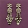 Antique Pearl Earring With Mehndi Plating
