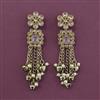 Antique Pearl Earring With Mehndi Plating