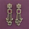 Antique Pearl Earring With Mehndi Plating