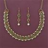 Antique Pearl Necklace With Mehndi Plating