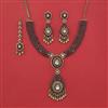 Kundan Classic Necklace With Mehndi Plating