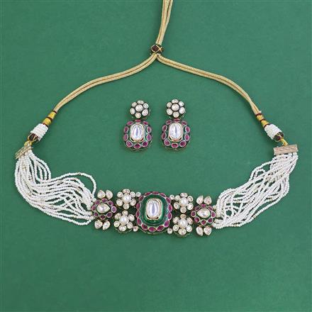 Antique Pearl Necklace With Carat Plating