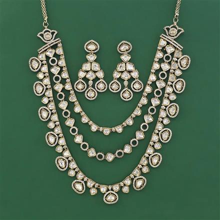 Antique Layered Necklace With Mehndi Plating