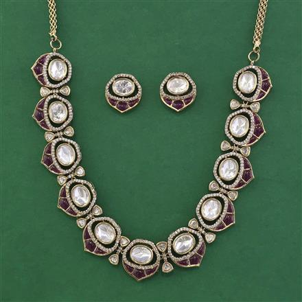 Antique Classic Necklace With Mehndi Plating