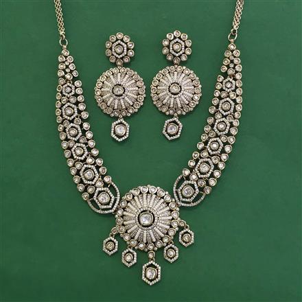 Antique Bandhai Necklace With Mehndi Plating