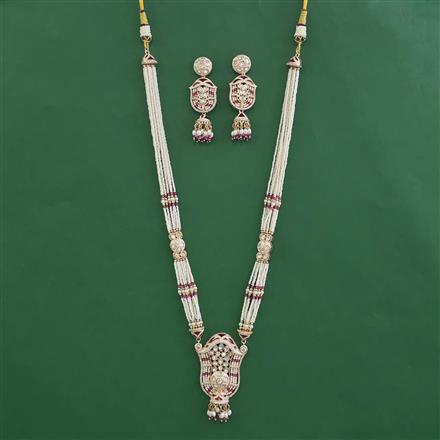 Antique Meenakari Pendant Set With Carat Plating