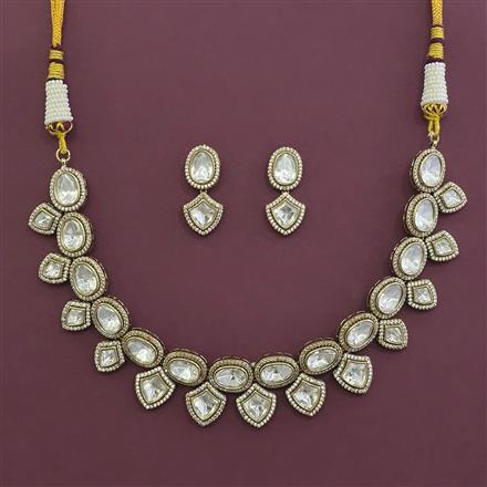 Kundan Classic Necklace With Mehndi Plating