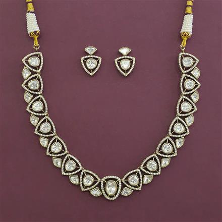 Kundan Classic Necklace With Mehndi Plating
