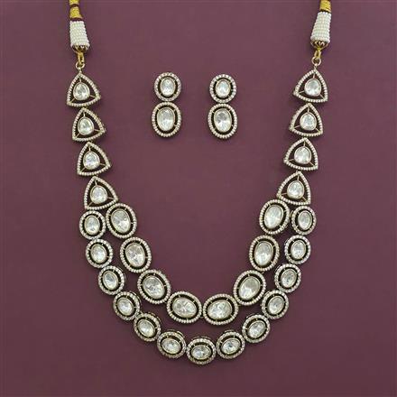 Kundan Classic Necklace With Mehndi Plating