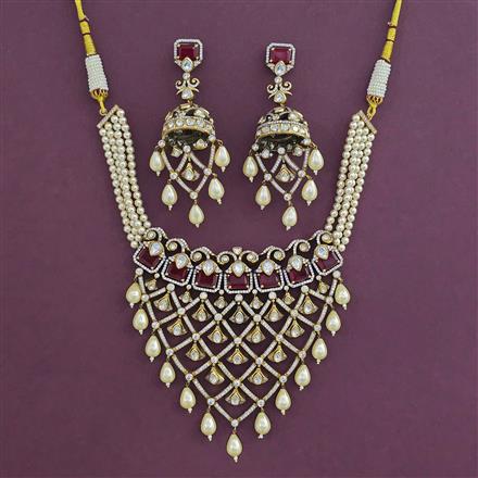 Kundan Choker Necklace With Victorian Plating