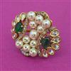 Kundan Adjustable Ring With Victorian Plating