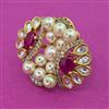 Kundan Adjustable Ring With Victorian Plating