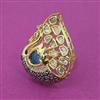 Kundan Adjustable Ring With Gold Plating