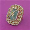 Kundan Adjustable Ring With Victorian Plating