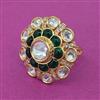 Kundan Adjustable Ring With Carat Plating